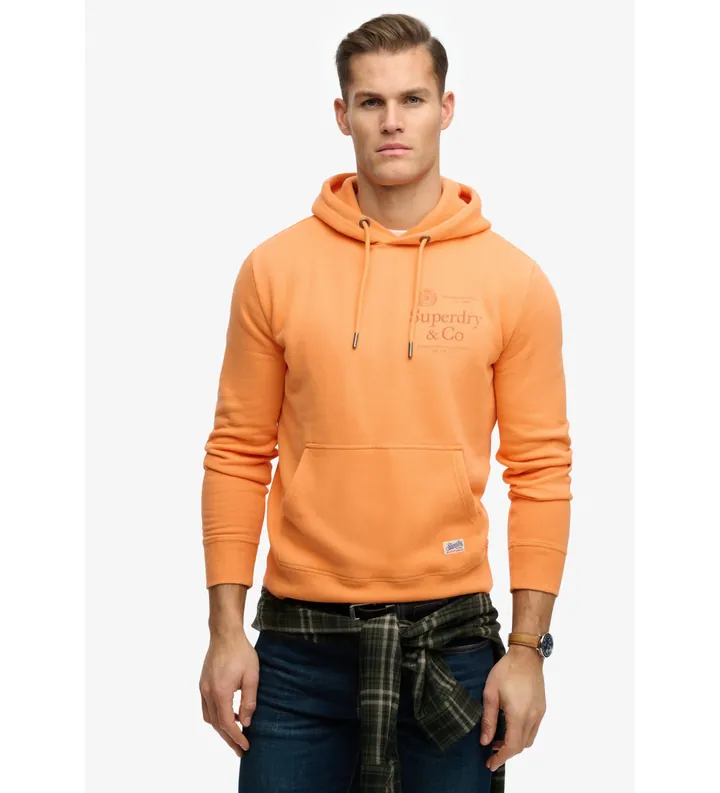 Superdry para hombre. M2014538A Sudadera 1954 Company naranja (L), Casual, Algodón
