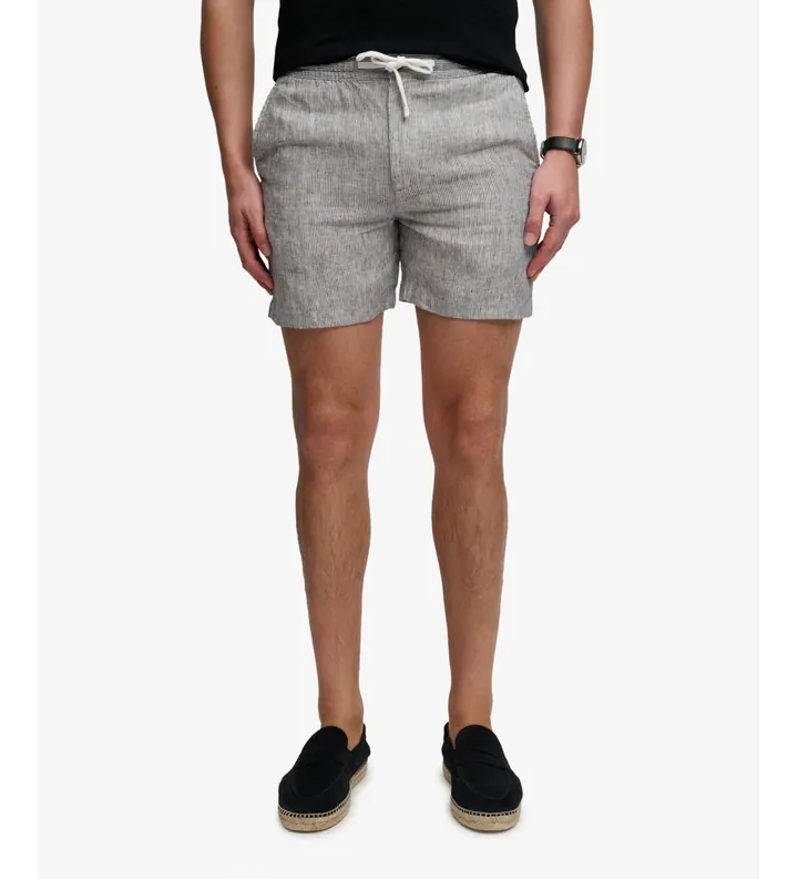 Superdry para hombre. M7110520A Shorts Merchant Lino gris claro (L), Casual