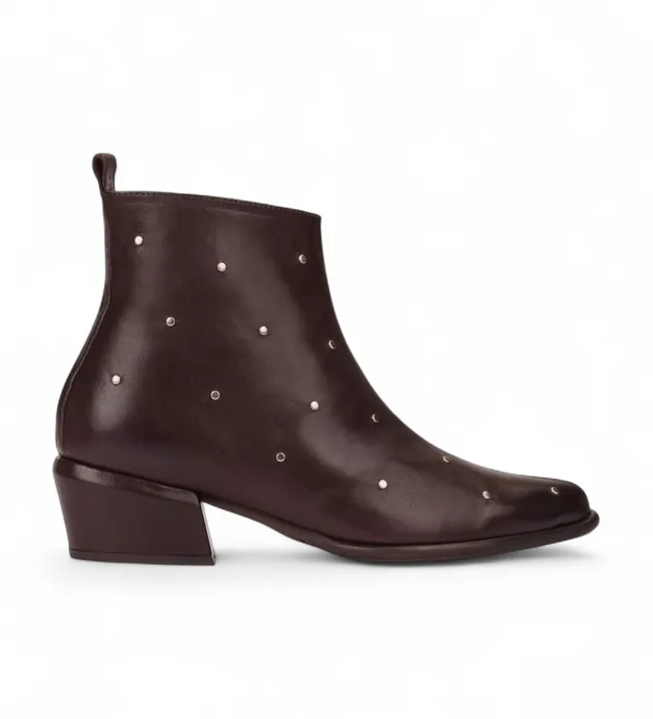 Wonders para mujer. D-2002 Botines de Piel Fei 02 marrón (36), 3 a 5cm, Cremallera, Casual