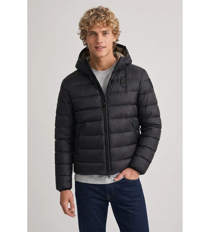 Blauer para hombre. 26WBLUC03044 Chaqueta acolchada Acton negro (S), Casual, Poliamida