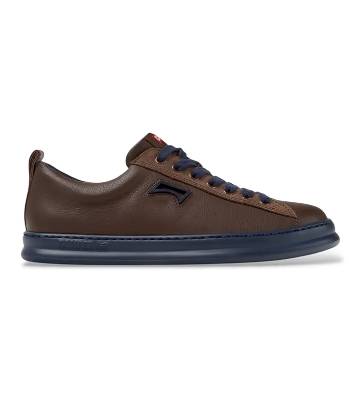 Camper para hombre. K101052-014 Zapatillas de piel Runner Four marrón (39), Plano, Cordones, Casual