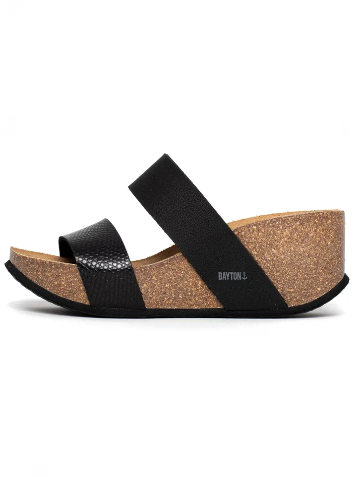 Bayton Zapatos abiertos 'Philomene' marrón / negro