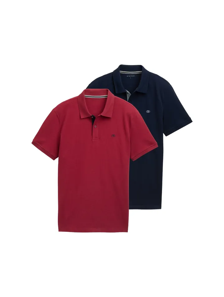 TOM TAILOR Camiseta azul oscuro / rojo oscuro