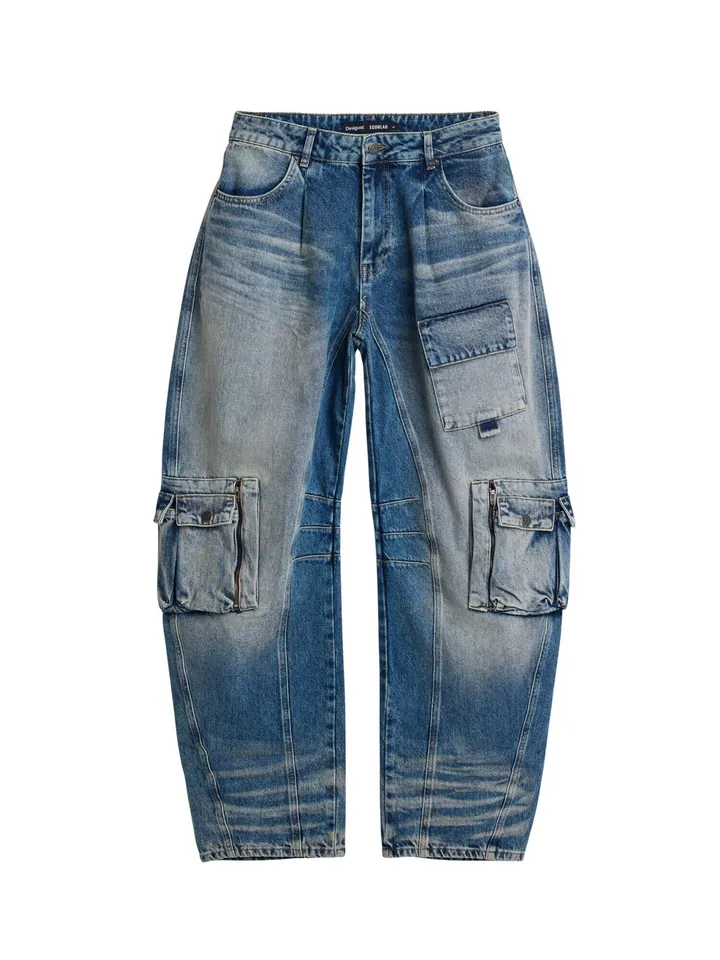 Desigual Pantalón vaquero cargo azul