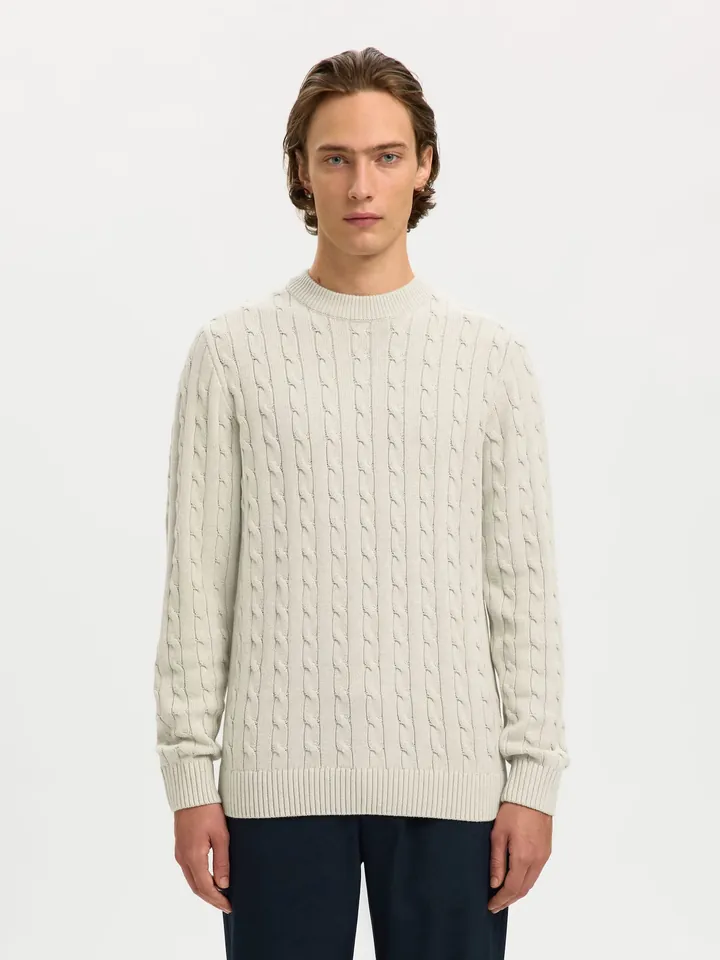 SELECTED Jersey  blanco lana