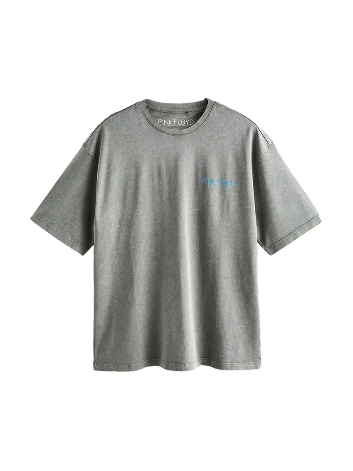 Next Camiseta azul oscuro / amarillo pastel / gris oscuro / rojo sangre