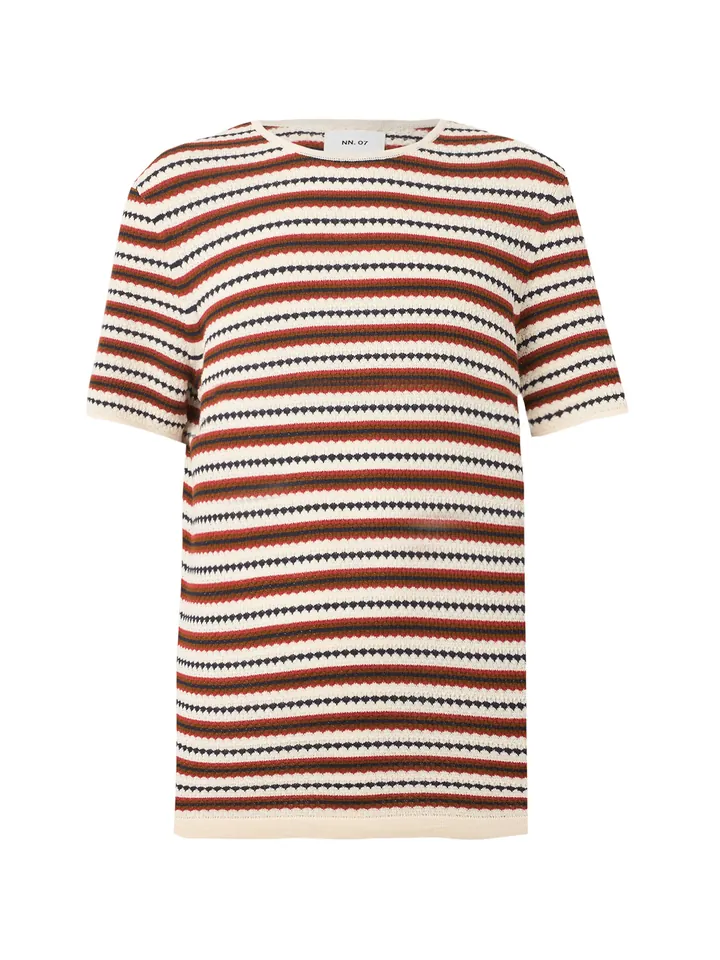 NN07 Jersey 'Bari' marfil / sepia / negro