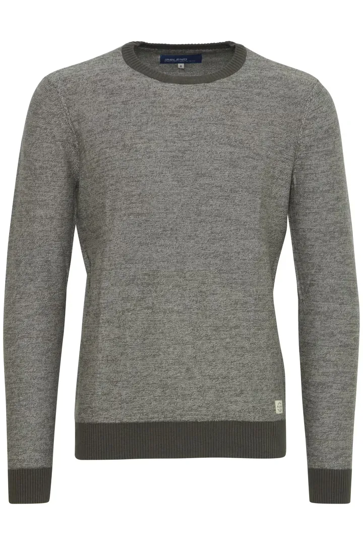 BLEND Jersey 'Nathan'  gris moteado / offwhite
