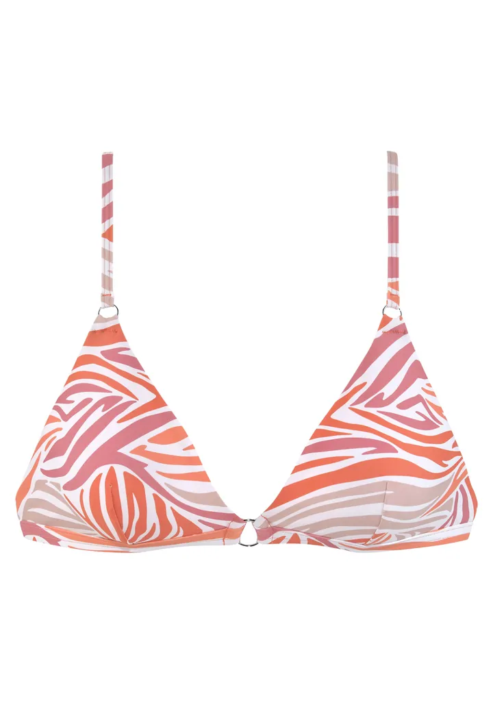 SUNSEEKER Top de bikini naranja / rosa / blanco