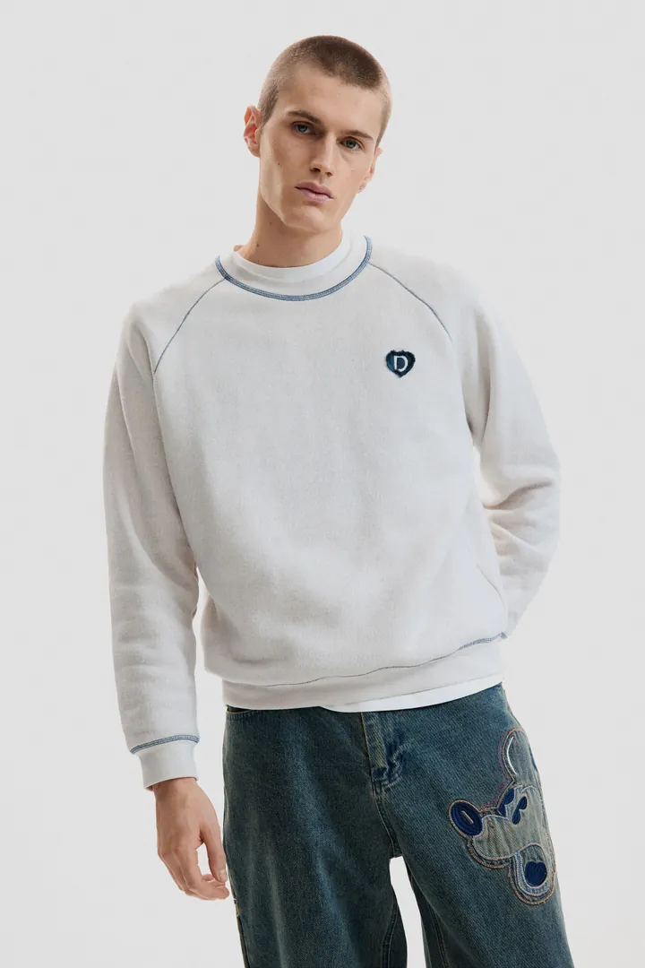 Desigual, Sudadera punto básica, Hombre, Blanco, L