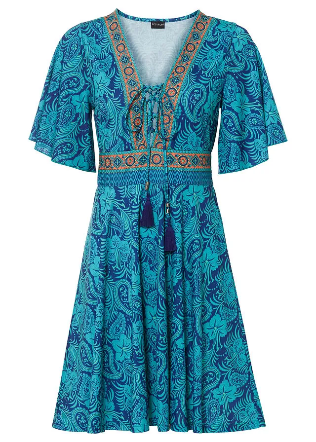 Vestido de punto con cordón
