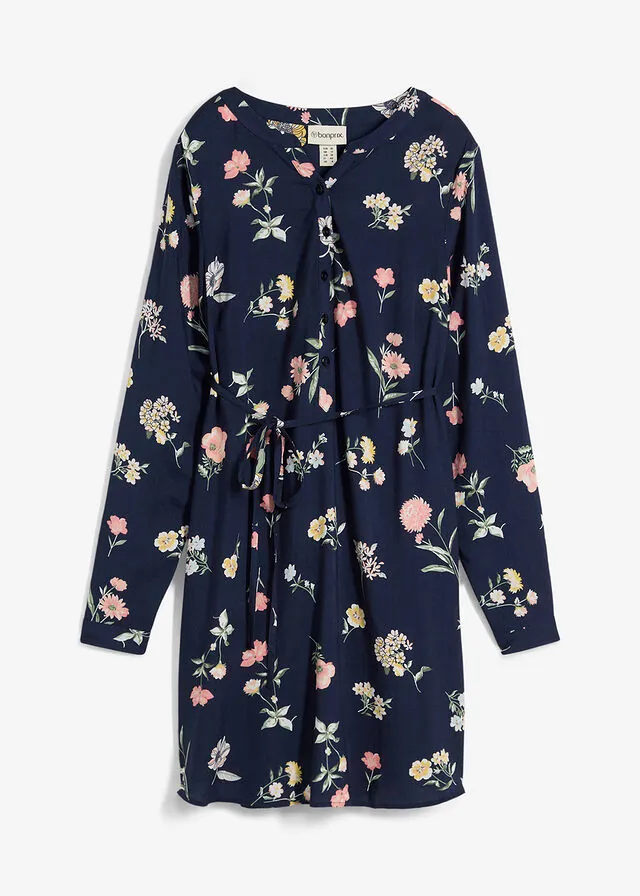 Vestido camisero premamá/de lactancia 2 en 1 de viscosa