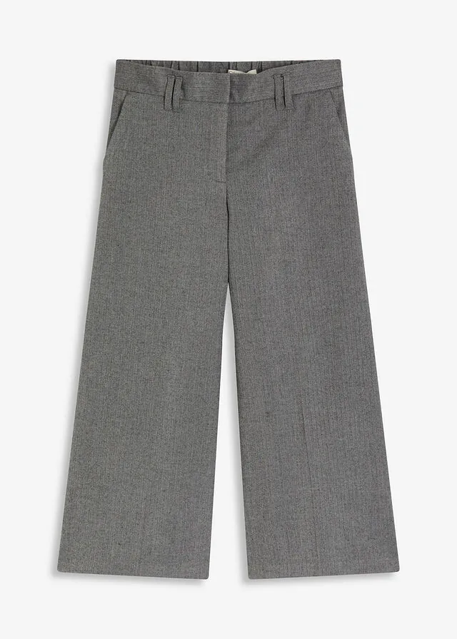 Pantalón con espiga en aspecto de lana