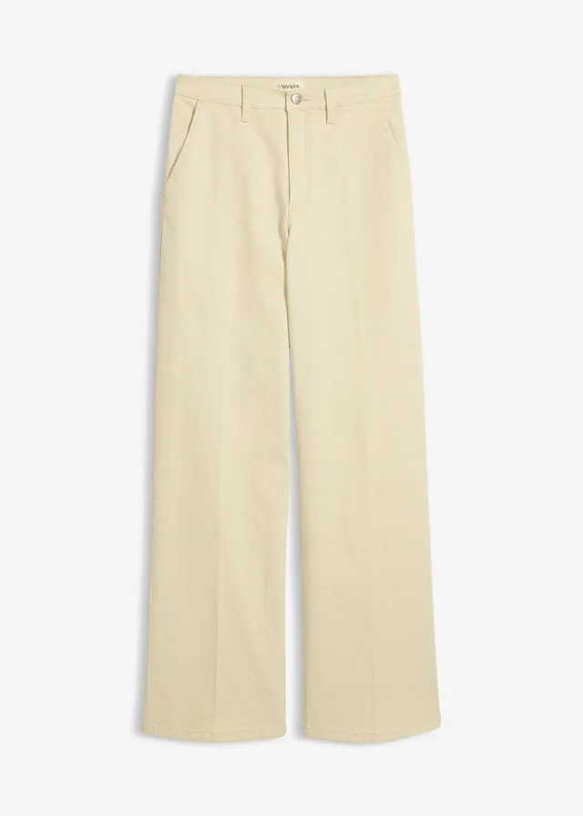 Pantalón de sarga de talle alto