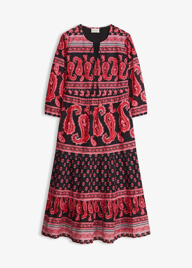 Vestido midi de algodón puro