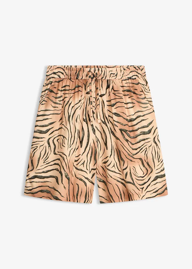 Bermudas de mezcla de viscosa suave