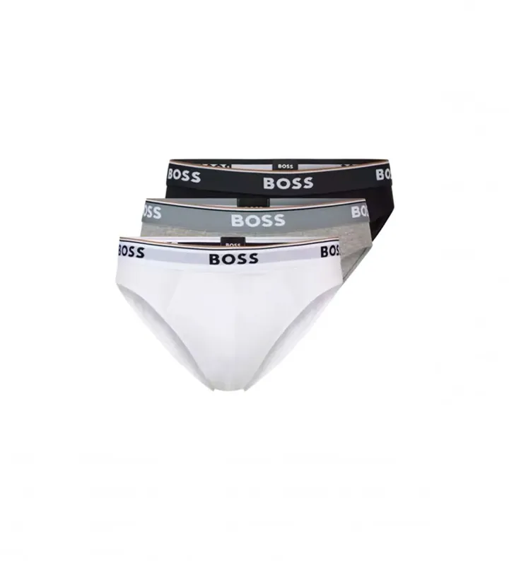 BOSS para hombre. 50475273 Pack de 3 slips blanco, gris, negro (XXL), Homewear, Algodón