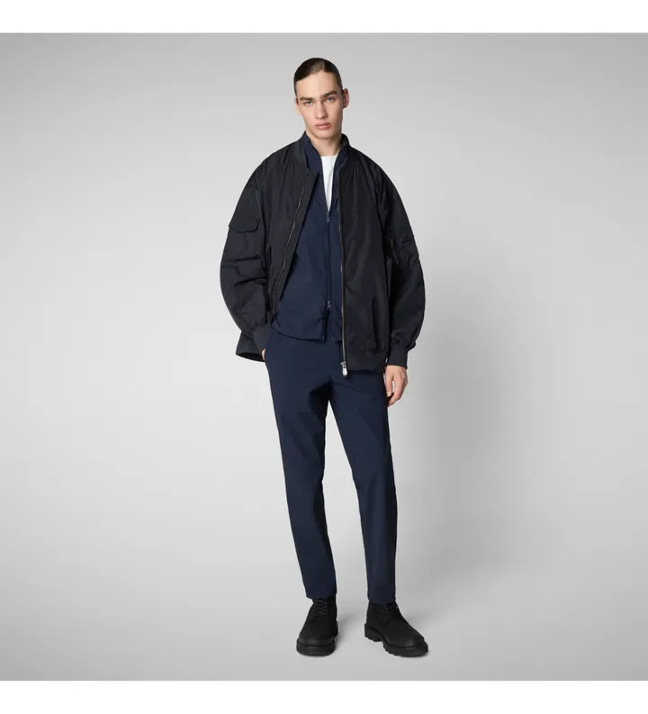 Save The Duck para hombre. DF1643M-RETY20 Chaqueta Tulio marino (M), Casual, Nylon, Manga larga