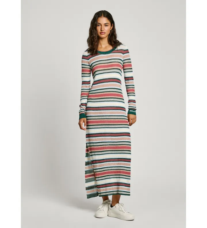 Pepe Jeans para mujer. PL953711 Vestido North multicolor (L), Casual, Manga larga