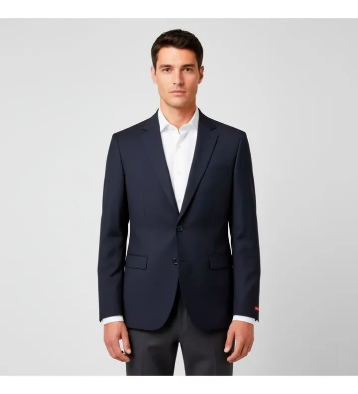 HUGO para hombre. 50544517 Americana clásica marino (46), Casual, Lana, Clásico