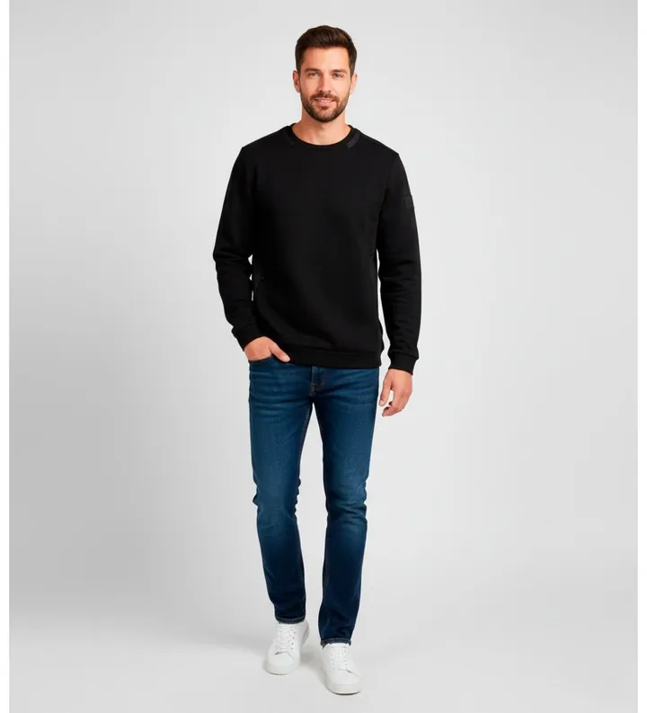 Premiata para hombre. PA1013 Sudadera Light Nylon negro (L), Casual
