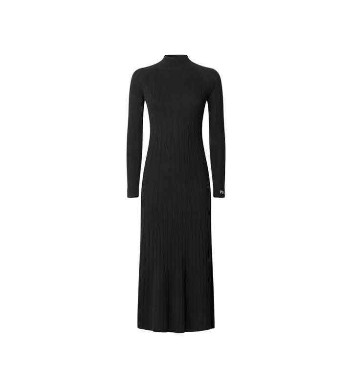 Pepe Jeans para mujer. PL9537749 Vestido Carla negro (L), Casual, Algodón, Manga larga