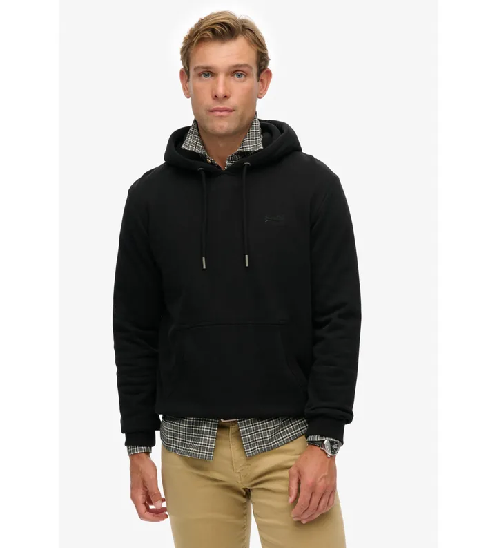 Superdry para hombre. M2014404A Sudadera Essential Logo negro (3XL), Casual, Algodón