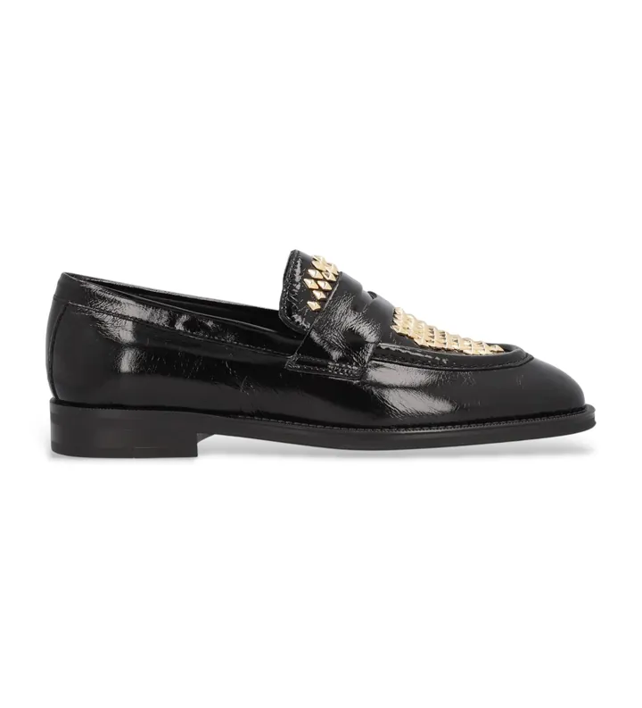 Alpe para mujer. 533949 Mocasines de piel New Mimi negro (36), Plano, Ninguno, Casual