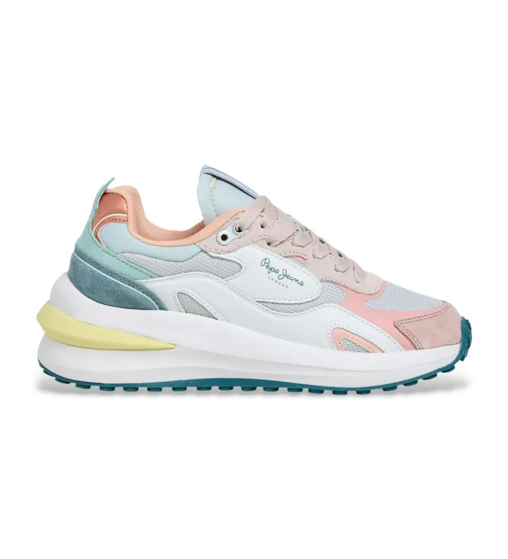 Pepe Jeans para mujer. PLS600045 Zapatillas Winslow Young multicolor (37), Plano, Cordones, Casual