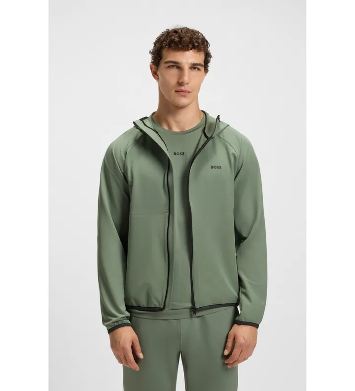 BOSS para hombre. 50542451 Chaqueta Commuter verde (L), Casual, Deportivo, Poliéster