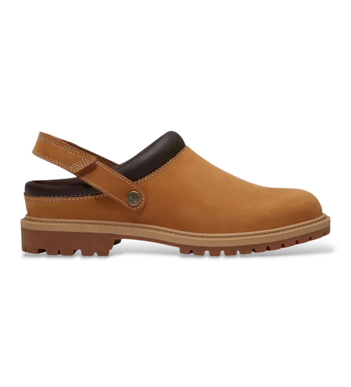 Timberland para mujer. TB0A2PSB7541 Zuecos de Piel Premium marrón (36 W), Plano, Velcro, Casual