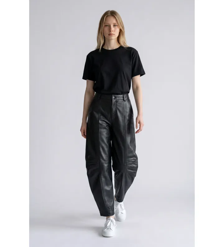 Rotate para mujer. 116170100 Pantalón de cuero cargo Cassandria negro (34), Casual, Piel