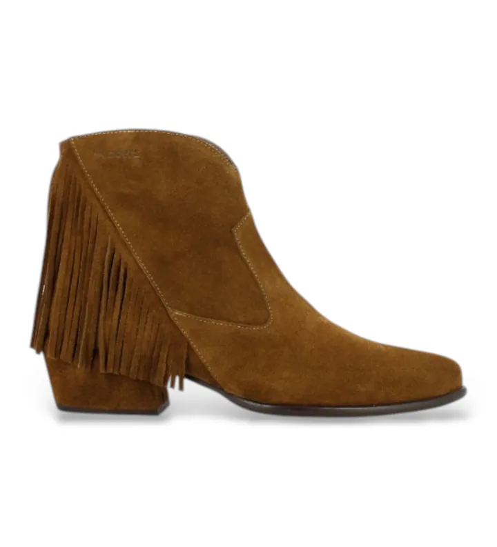Wonders para mujer. D-2005 Botines de Piel Miniaml marrón (36), Plano, Ante, Ninguno, Casual