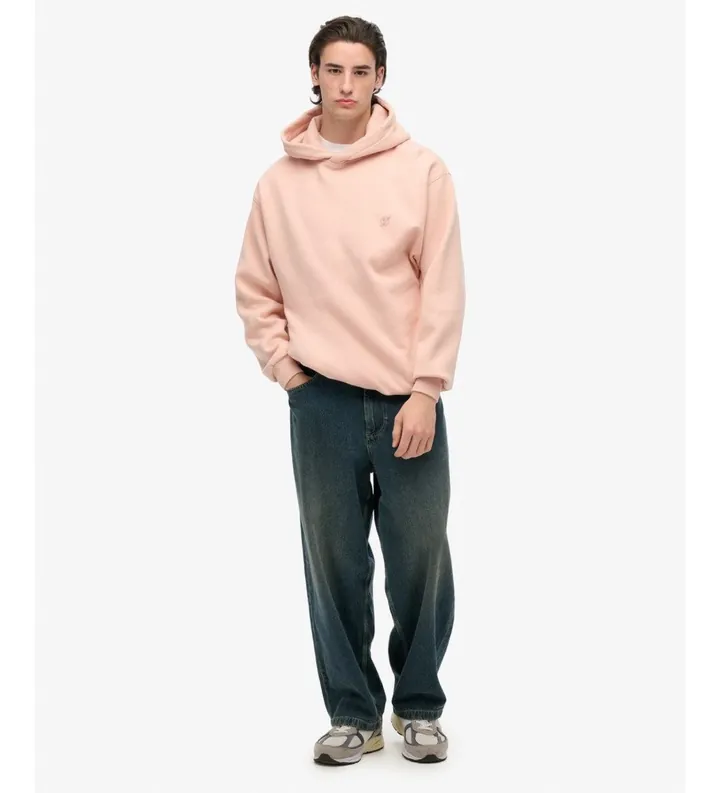 Superdry para hombre. M2014311A Sudadera con capucha Blank Oversized rosa (L), Casual, Algodón