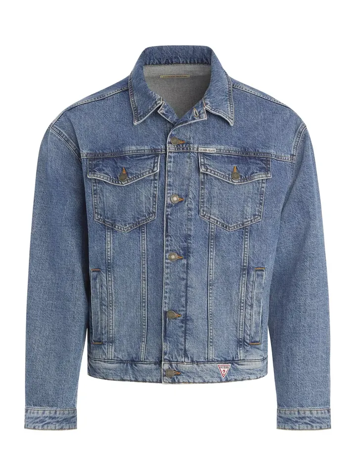 GUESS JEANS Chaqueta de entretiempo  azul denim
