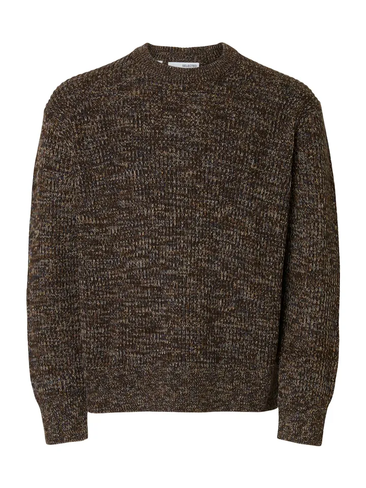SELECTED Jersey 'SLHTilum' marrón oscuro