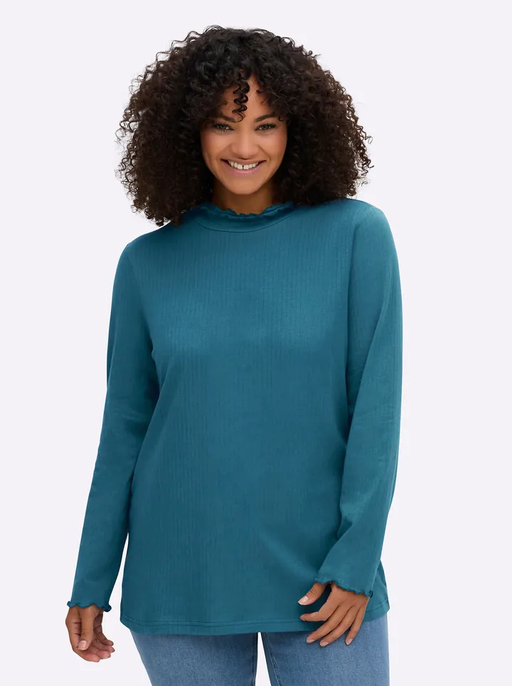 SHEEGO Camiseta azul cian