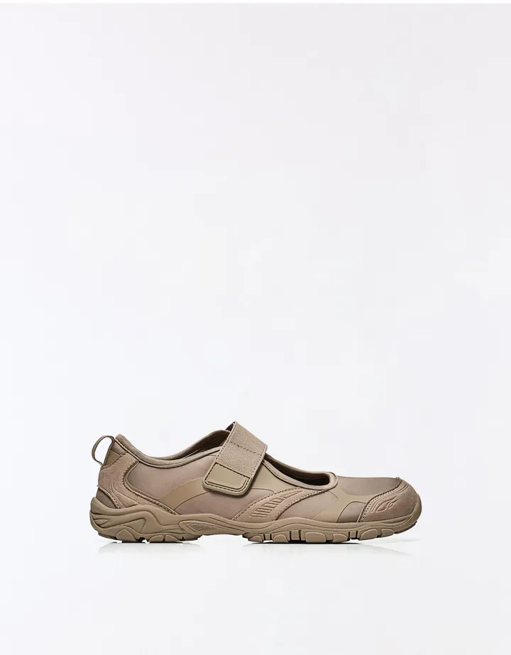 Bershka Bailarina Barefoot Mujer 35 Taupe