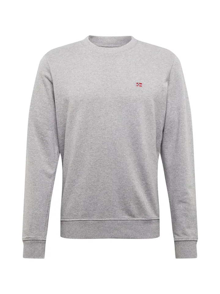 NAPAPIJRI Sudadera 'Balis' navy / gris moteado / rojo / blanco