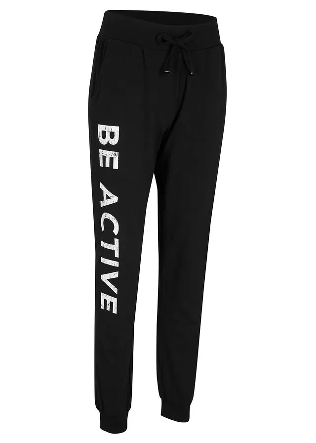 Pantalón de chándal de algodón con estampado y corte holgado