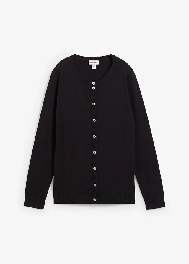 Chaqueta de punto con cuello redondo