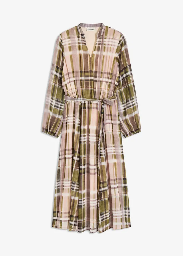 Vestido de gasa con cordón para anudar