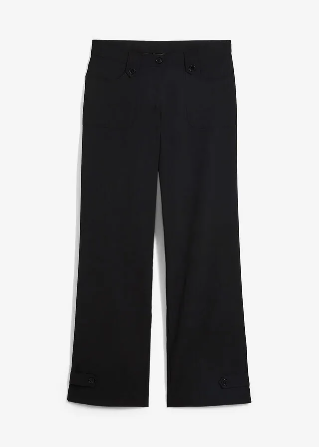 Pantalón elástico de bengalina con cintura cómoda