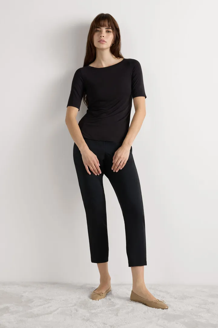 Intimissimi Camiseta con Cuello Barco en Fresh Bamboo Mujer Blanco Tamaño L