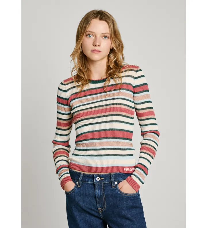 Pepe Jeans para mujer. PL702258 Jersey North multicolor multicolor (L), Casual, Viscosa
