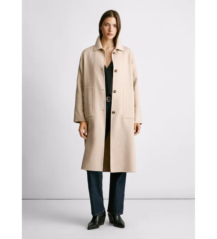 Pepe Jeans para mujer. PL4024354 Abrigo Sabrina beige (M), Casual, Lana