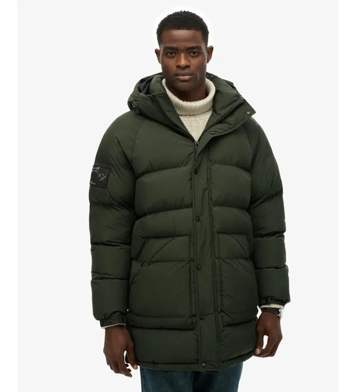 Superdry para hombre. M5012289A Parka XPD Longline Baffle marino (L), Casual, Poliéster