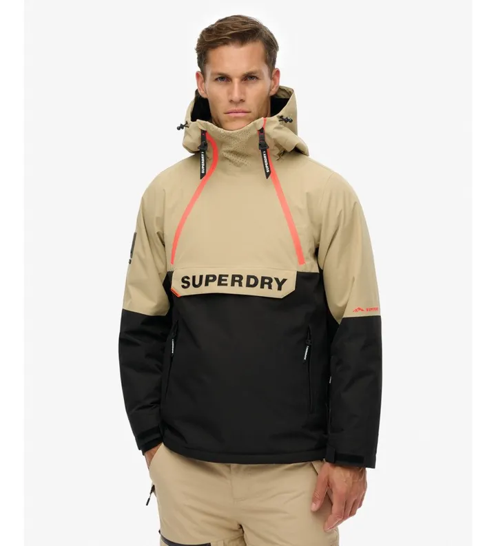 Superdry para hombre. MS110192A Chaqueta Freestyle Overhead beige (L), Casual, Outdoor, Poliéster Reciclado