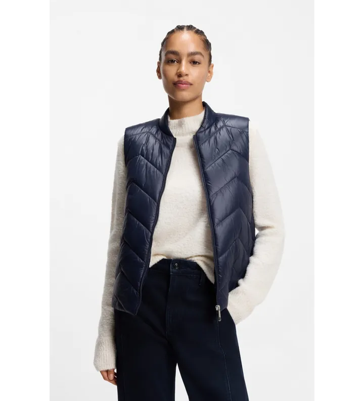 BOSS para mujer. 50542453 Chaleco Palattini marino (32), Casual, Poliéster