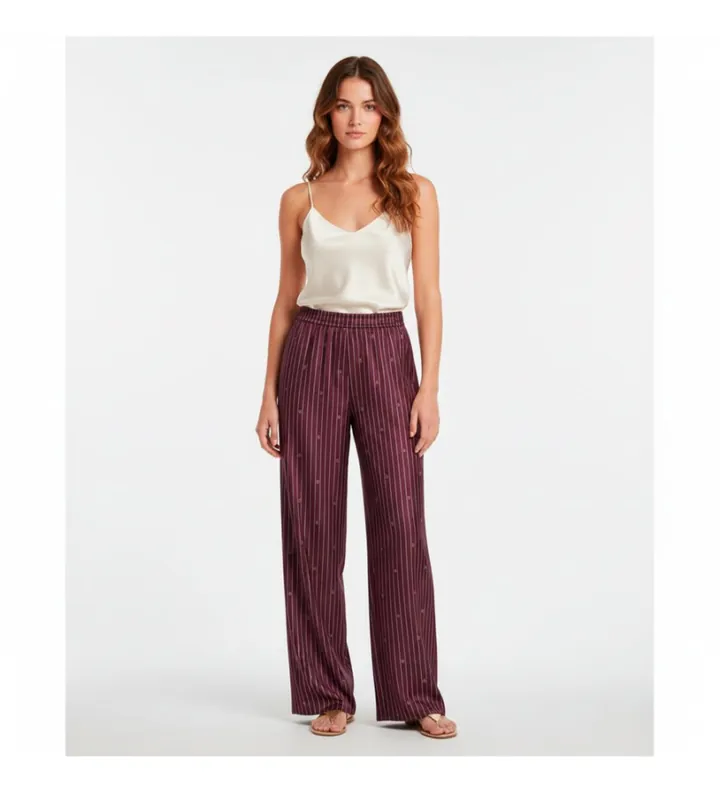 HUGO para mujer. 50556663 Pantalón Hasabellal lila (34), Homewear, Algodón